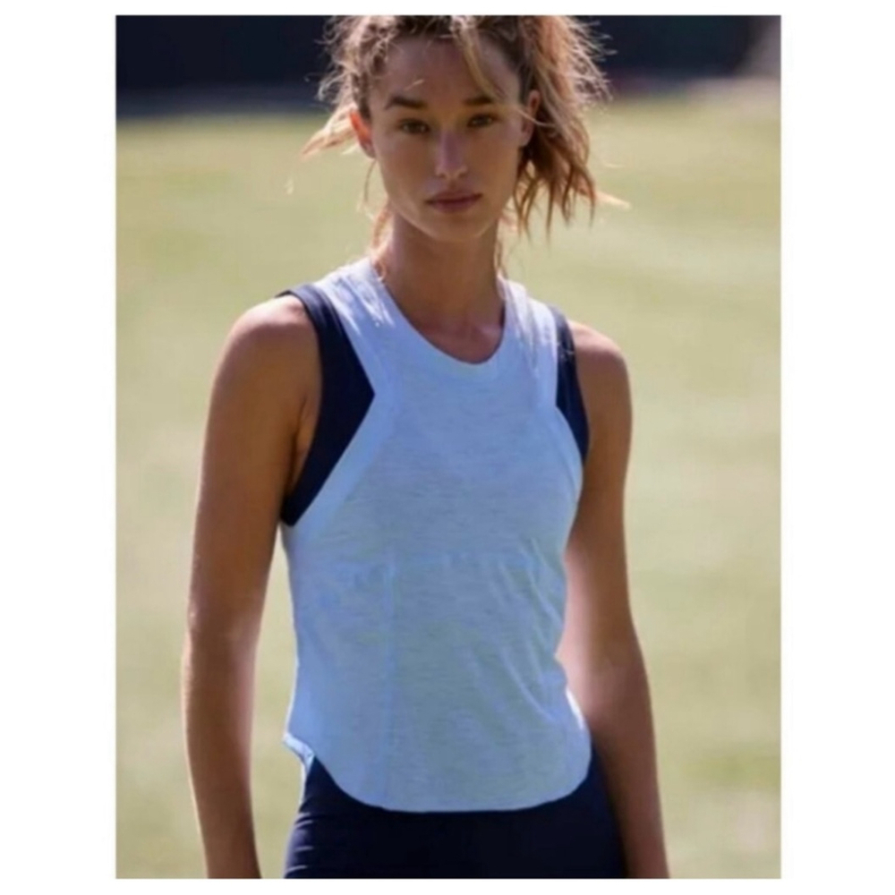 NWT Free People Movement Blue Racerback Active Tank Top Large